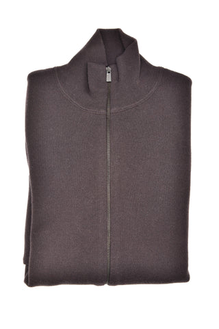 Manrico Cashmere Mock Neck Zip-Up Sweater