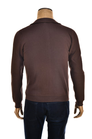 Manrico Cashmere Mock Neck Zip-Up Sweater