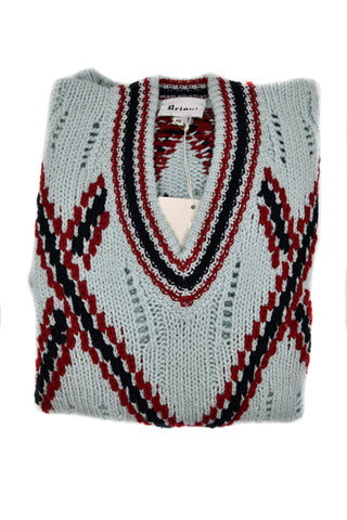 Brioni V-Neck Thick Knit Sweater