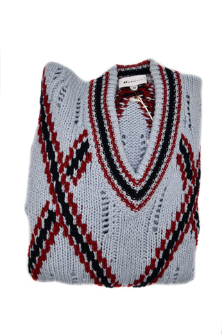 Brioni V-Neck Thick Knit Sweater