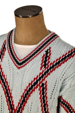 Brioni V-Neck Thick Knit Sweater