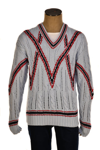 Brioni V-Neck Thick Knit Sweater