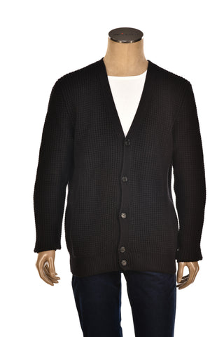 Manrico Cashmere V-Neck Button Up Thick Knit Cardigan