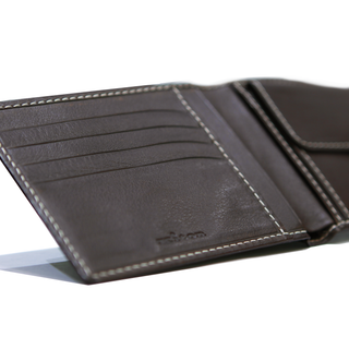 Kiton Black Leather Bifold Wallet