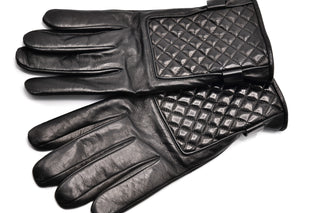 Mario Portolano Leather Textured Button Clasp Gloves