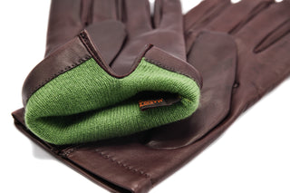 Mario Portolano Leather Slip On Gloves