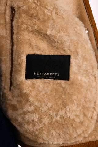 Hettabretz Caramel Leather Shearling Overcoat