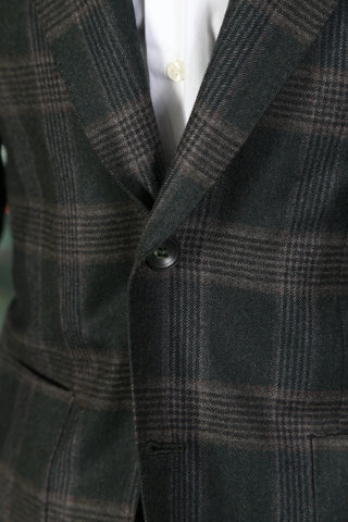 Sartorio Brown Plaid Sport Jacket