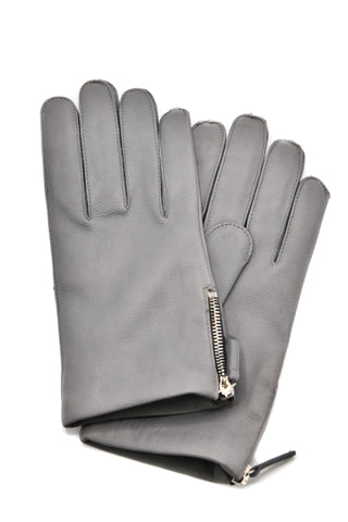 Mario Portolano Leather Zip Up Gloves