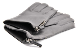 Mario Portolano Leather Zip Up Gloves