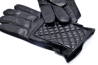 Mario Portolano Leather Textured Button Clasp Gloves