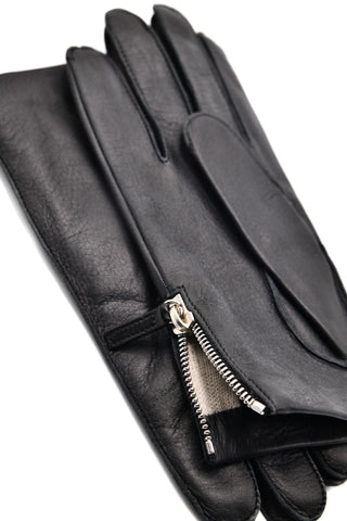 Mario Portolano Leather Zip Up Gloves