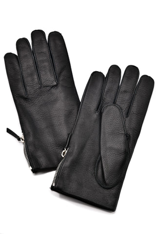 Mario Portolano Leather Zip Up Gloves