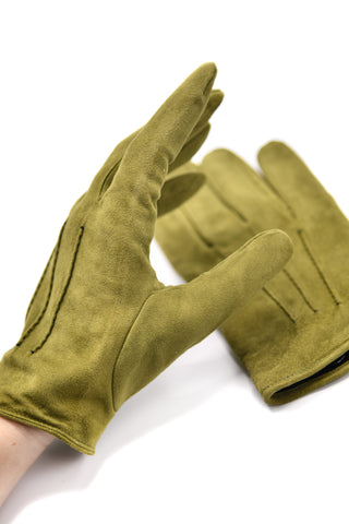 Mario Portolano Suede Button Clasp Gloves