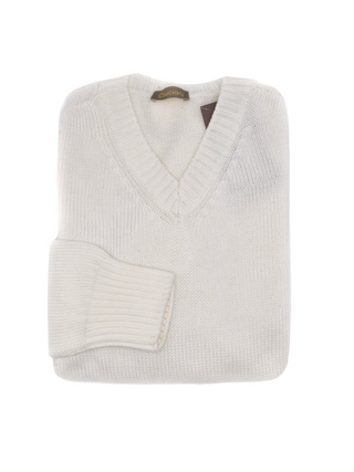 Cruciani Cotton V-Neck Sweater