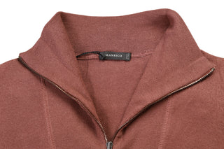 Manrico Cashmere Quarter-Zip Mock Neck Sweater