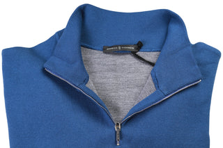 Manrico Cashmere Quarter-Zip Mock Neck Sweater