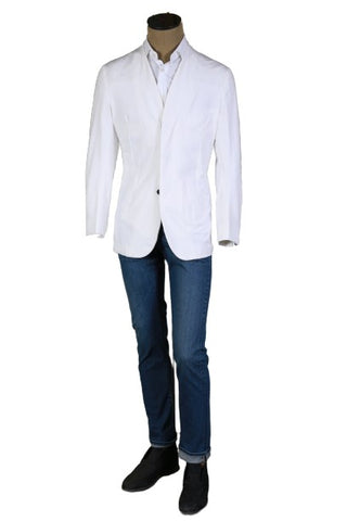 KNT by Kiton White Solid Sport Jacket