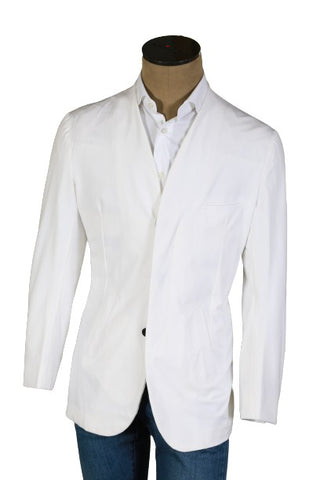 KNT by Kiton White Solid Sport Jacket