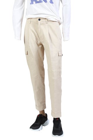 KNT by Kiton Cream Cargo Pants