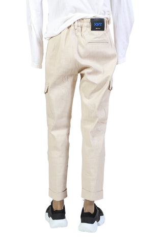 KNT by Kiton Cream Cargo Pants