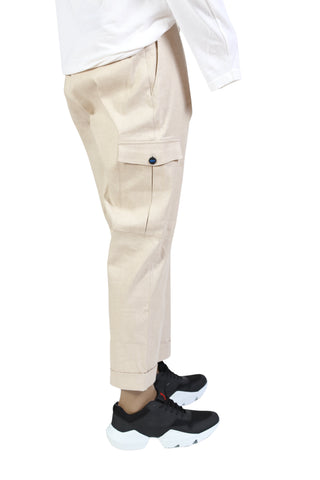 KNT by Kiton Cream Cargo Pants