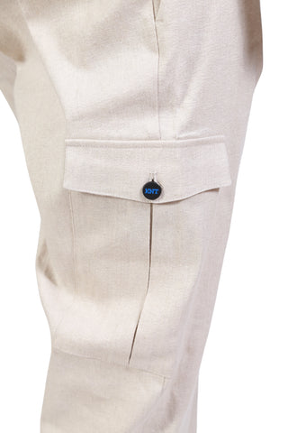 KNT by Kiton Cream Cargo Pants