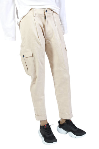 KNT by Kiton Cream Cargo Pants