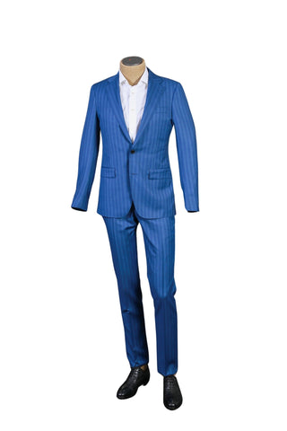 Carlo Barbera Blue Striped Suit (Super 170's)