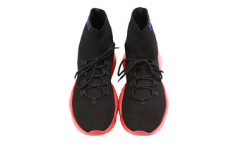 KNT by Kiton Black Hight-Top Sneakers (Red Bottom)