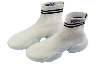 KNT by Kiton White High-Top Sneakers